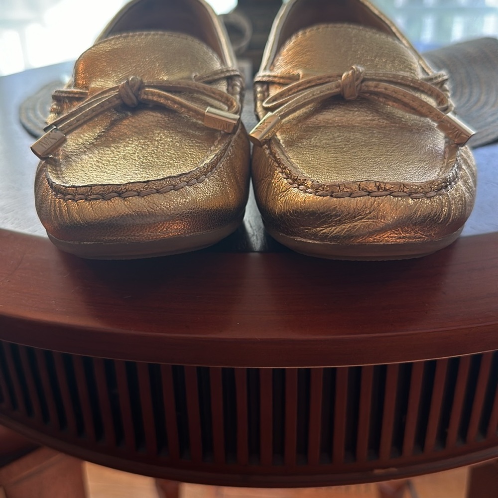 Michael Kors Gold Loafers - Picture 13 of 16